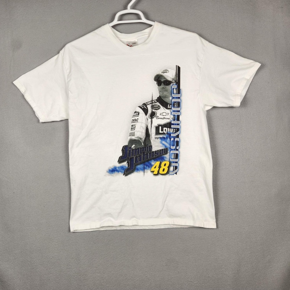 Vintage Jimmie Johnson Shirt Mens Large NASCAR Racing Chase Authentics 2005 Tee